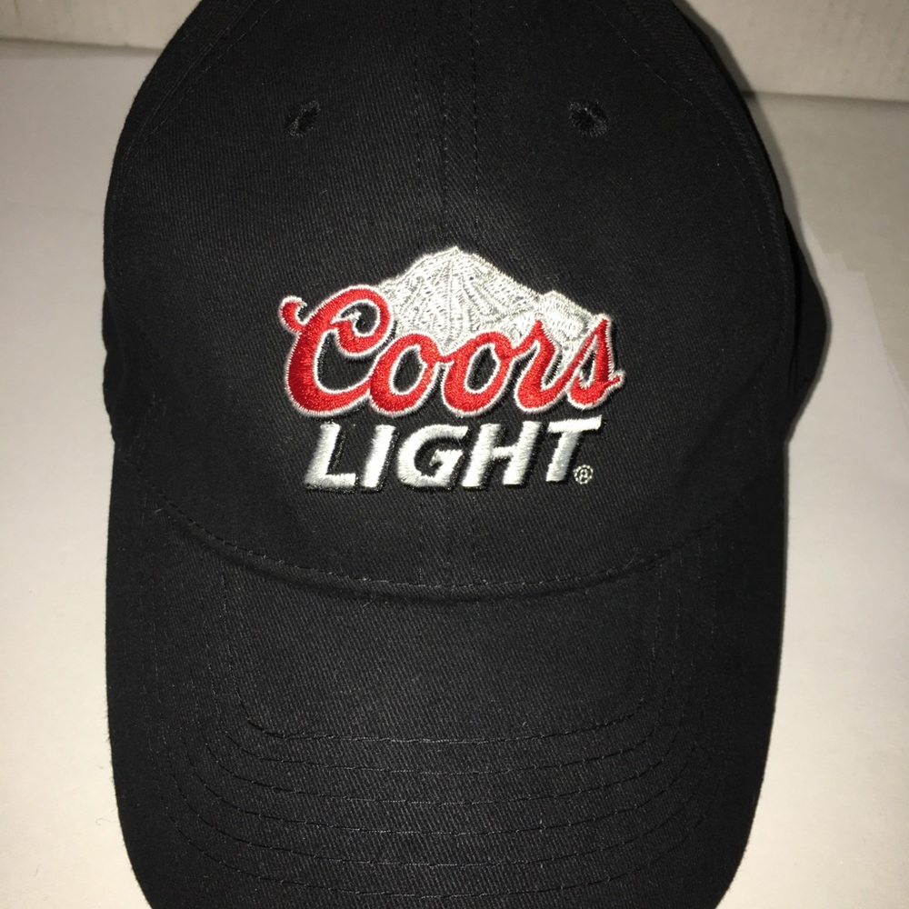 Coors light beer black baseball cap hat adjustable